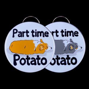 Funny Corgi Dog Bottle Opener Keychain, Handmade Key Ring Accessories 2.25"